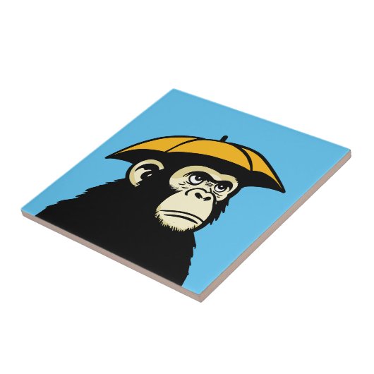 猿は雨に似ぬ タイル (側面)