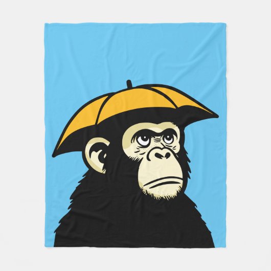 猿は雨に似ぬ フリースブランケット (正面)