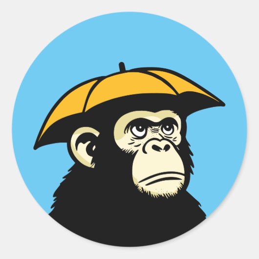 猿は雨に似ぬ ラウンドシール (正面)