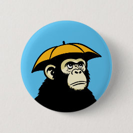 猿は雨に似ぬ 缶バッジ