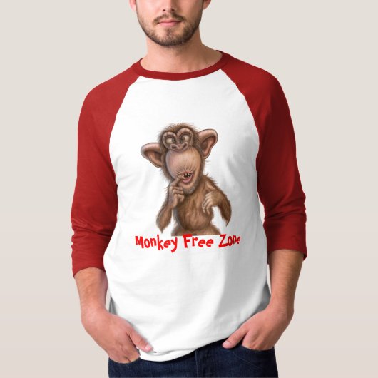 猿はTシャツを放します Tシャツ (正面)
