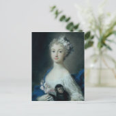 猿を抱いている女の子 ポストカード (スタンド正面)