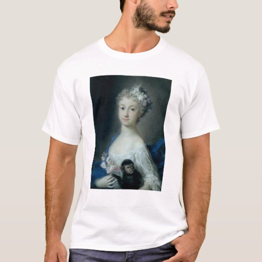 猿を握っている女の子 Tシャツ (正面)