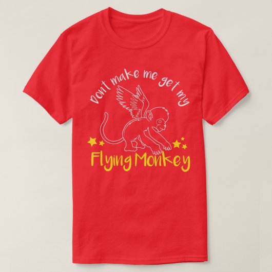 猿を飼わせな飛んでいるい Tシャツ (デザイン正面)