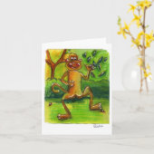 猿カード カード (黄色い花)