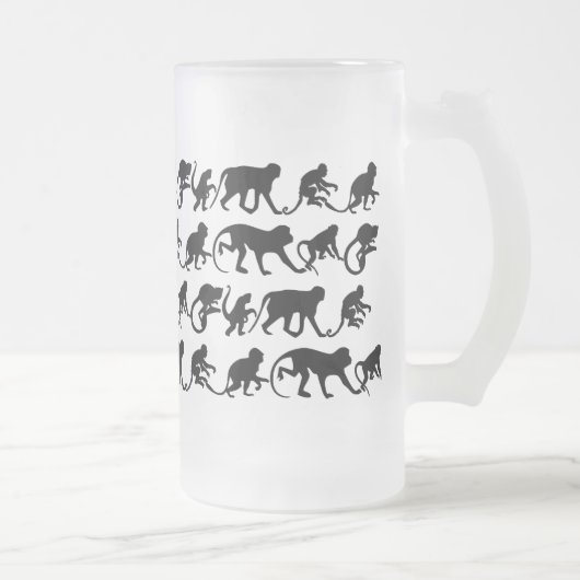 猿ビールガラス フロストグラスビールジョッキ (右)