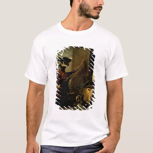猿ペインター1740年(キャンバスの油) Tシャツ (正面)