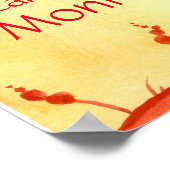 猿中国のの赤い木の新年 ポスター (角)