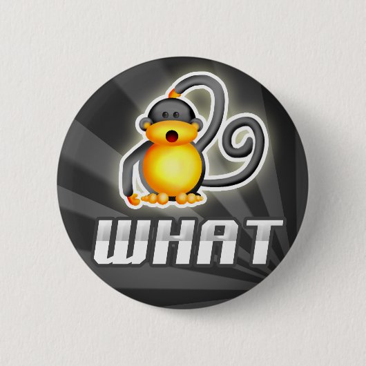 猿何 缶バッジ (正面)