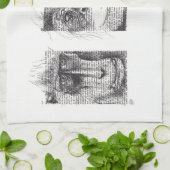 猿年の(占星術の)十二宮図の台所タオルのための3匹の猿 キッチンタオル (折り畳み)