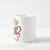 猿愛バレンタインのマグ コーヒーマグカップ (中央)