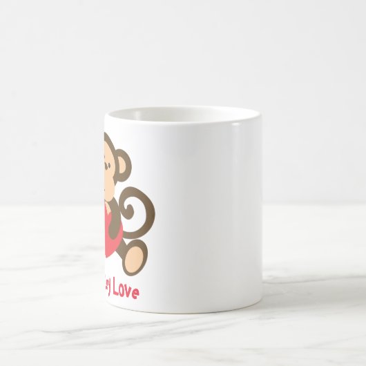 猿愛バレンタインのマグ コーヒーマグカップ (中央)