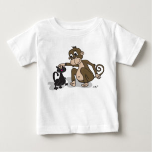 猿愛猫 ベビーTシャツ