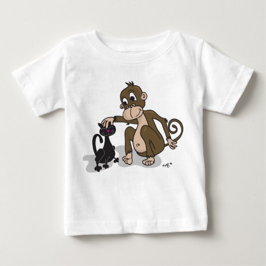 猿愛猫 ベビーTシャツ (正面)