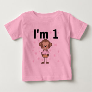 猿私は1つの誕生日のTシャツおよびギフトです ベビーTシャツ