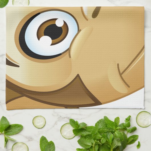 猿絵文字 キッチンタオル (折り畳み)