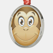 猿絵文字 メタルオーナメント (左)