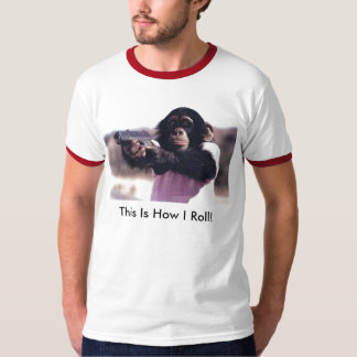 猿銃は、これ私がいかに転がるかです! Tシャツ