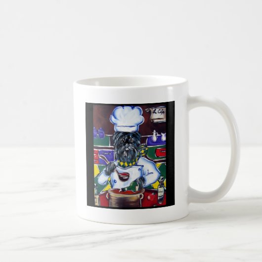 猿顔のピンシャーシェフ コーヒーマグカップ (右)