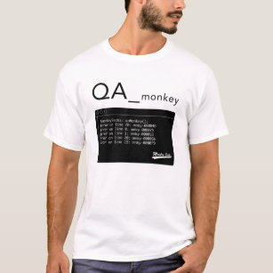 猿黒いQA Tシャツ