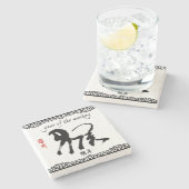 猿2016年の年-旧正月 ストーンコースター (横)