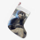 猿 スモールクリスマスストッキング (正面 (吊り時))