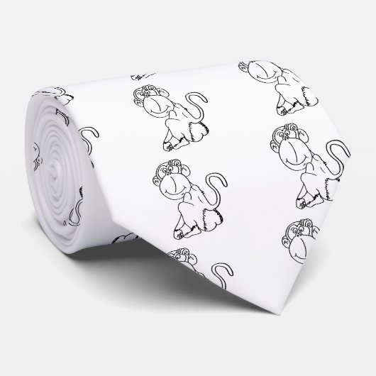 猿 ネクタイ (ロール)