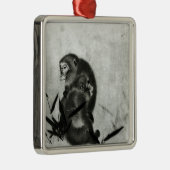 猿 メタルオーナメント (右)
