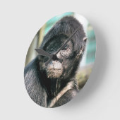 猿 ラウンド壁時計 (傾斜)