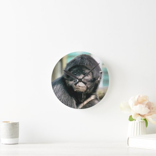 猿 ラウンド壁時計 (ホーム)