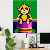 猿 - 大きな子供用プリント ポスター (ホームオフィス)