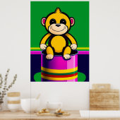 猿 - 大きな子供用プリント ポスター (キッチン)