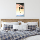 猿,小原古邨サル月に達する大原小村 キャンバスプリント (インサイチュ (寝室))