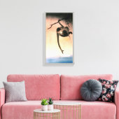 猿,小原古邨サル月に達する大原小村 キャンバスプリント (インサイチュ (リビング))