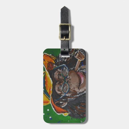 猿-紳士 ラゲッジタグ (正面縦)