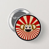 猿! 缶バッジ (正面&裏面)