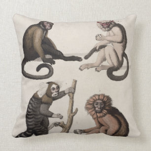 猿(色のlitho) クッション