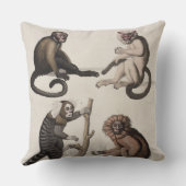 猿(色のlitho) クッション (裏面)