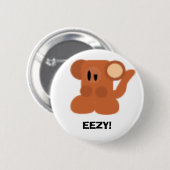 猿、EEZY! 缶バッジ (正面&裏面)