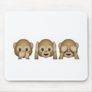 猿Emoji -おもしろいな笑う猿の漫画 マウスパッド