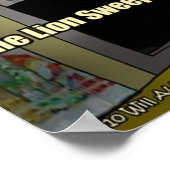 獅子が今夜のポスターをロンドンおもしろいタイムズで拭き取る ポスター (角)