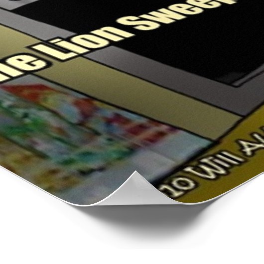 獅子が今夜のポスターをロンドンおもしろいタイムズで拭き取る ポスター (角)