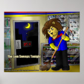 獅子が今夜のポスターをロンドンおもしろいタイムズで拭き取る ポスター (正面)