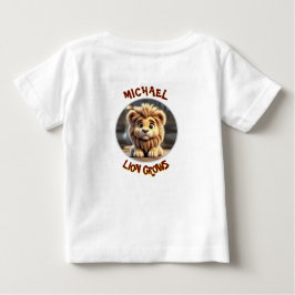 獅子が伸びる ベビーTシャツ