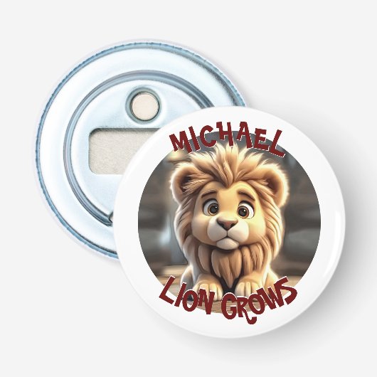 獅子が伸びる 栓抜き (正面)