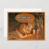 獅子が慰めている ポストカード (正面/裏面)