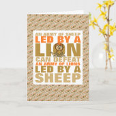 獅子に導かれる カード (黄色い花)