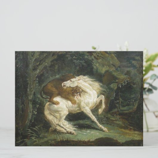 獅子に襲われる馬 カード (スタンド正面)