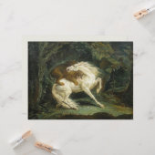 獅子に襲われる馬 カード (正面/裏面インサイチュ)