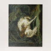 獅子に襲われる馬（テオドール・ゲリコー） ジグソーパズル (縦)